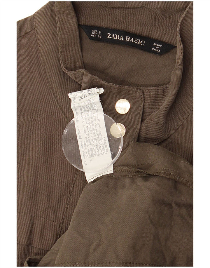 Jachetă Utilitară pentru Damă Zara UK 10 Small Khaki Viscose