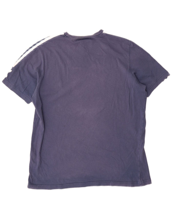 Tricou grafic pentru bărbați Adidas Top, bumbac albastru mediu