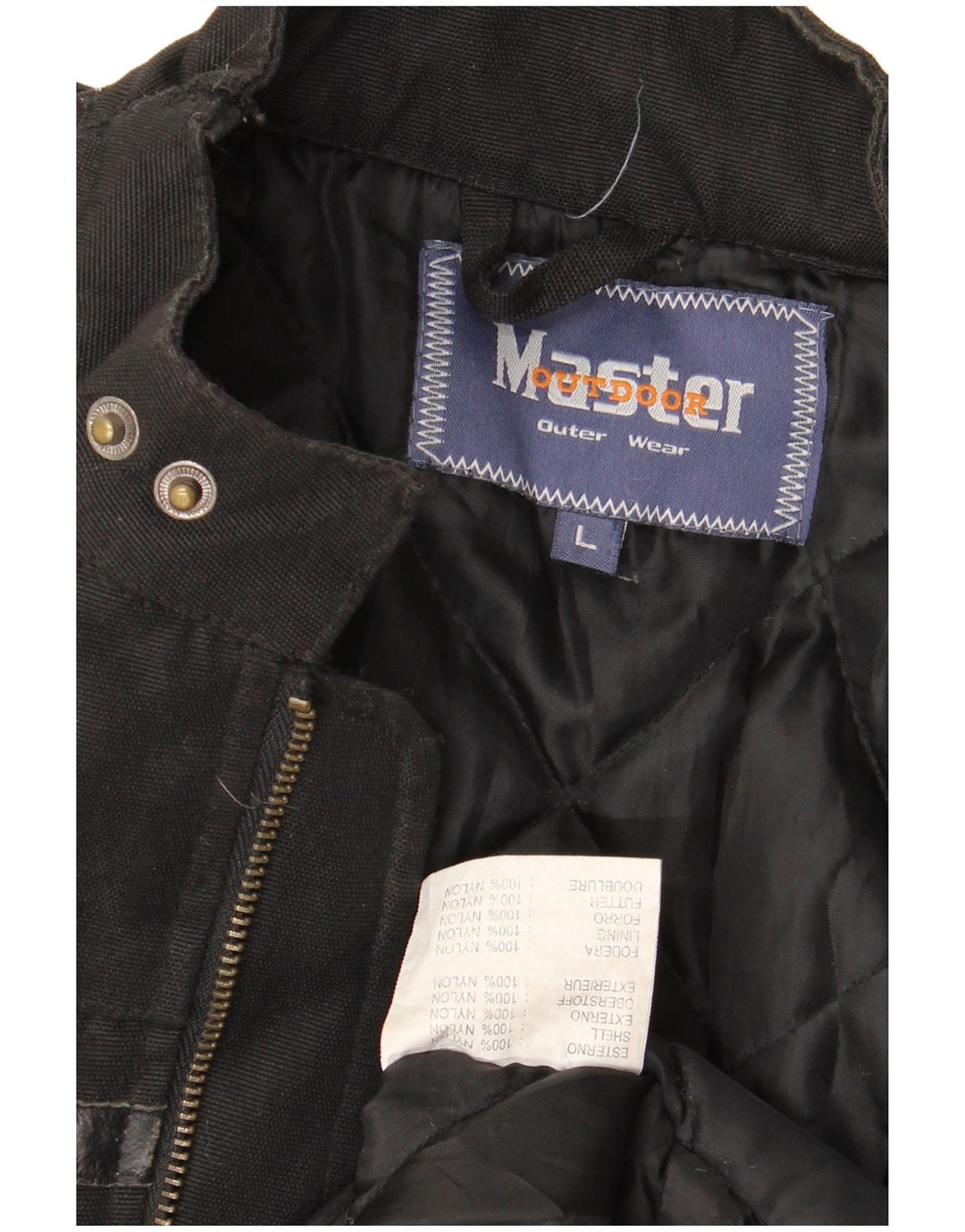 Jachetă de motociclist grafică pentru bărbați Master UK 40, mare, negru, nailon