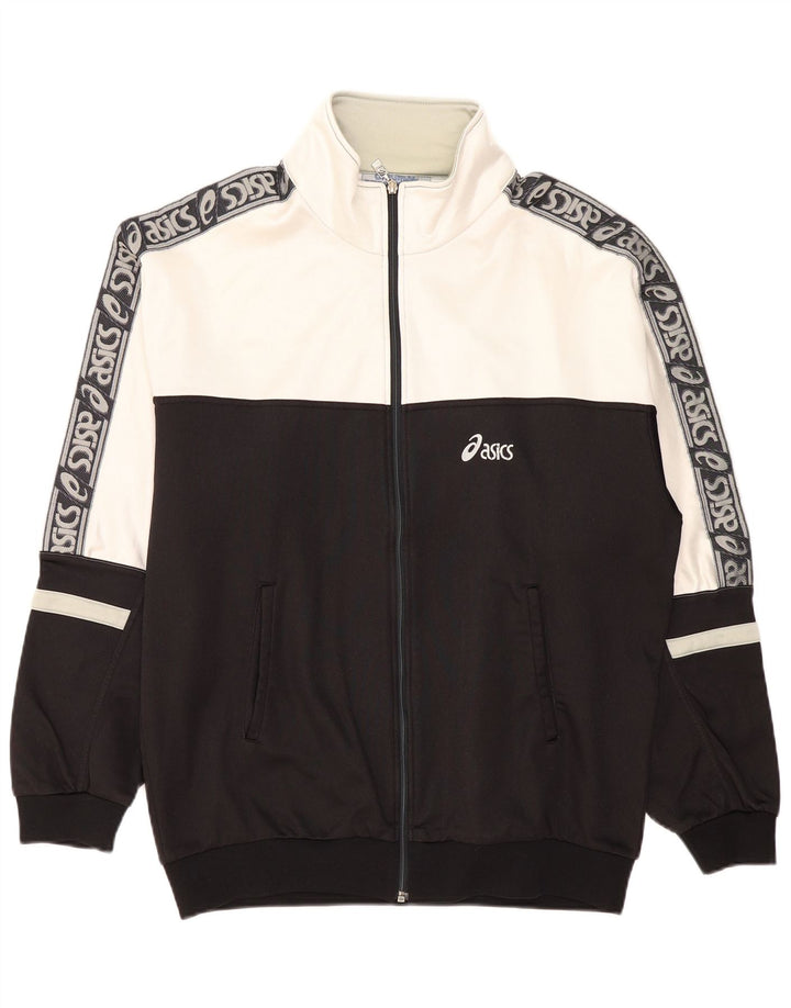 Jachetă de top pentru trening grafic Asics pentru bărbați IT 48 2XL, negru, bloc de culoare