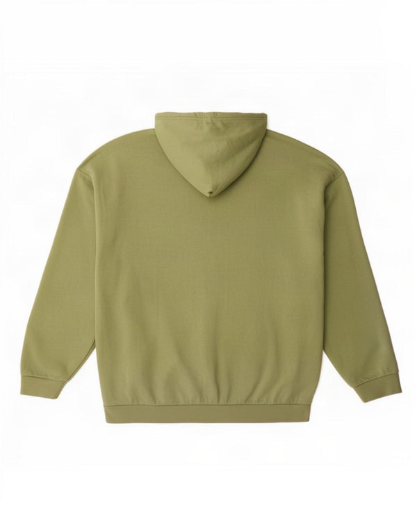 Pulover cu glugă supradimensionat cu grafic Adidas pentru femei UK 16, bumbac verde mare
