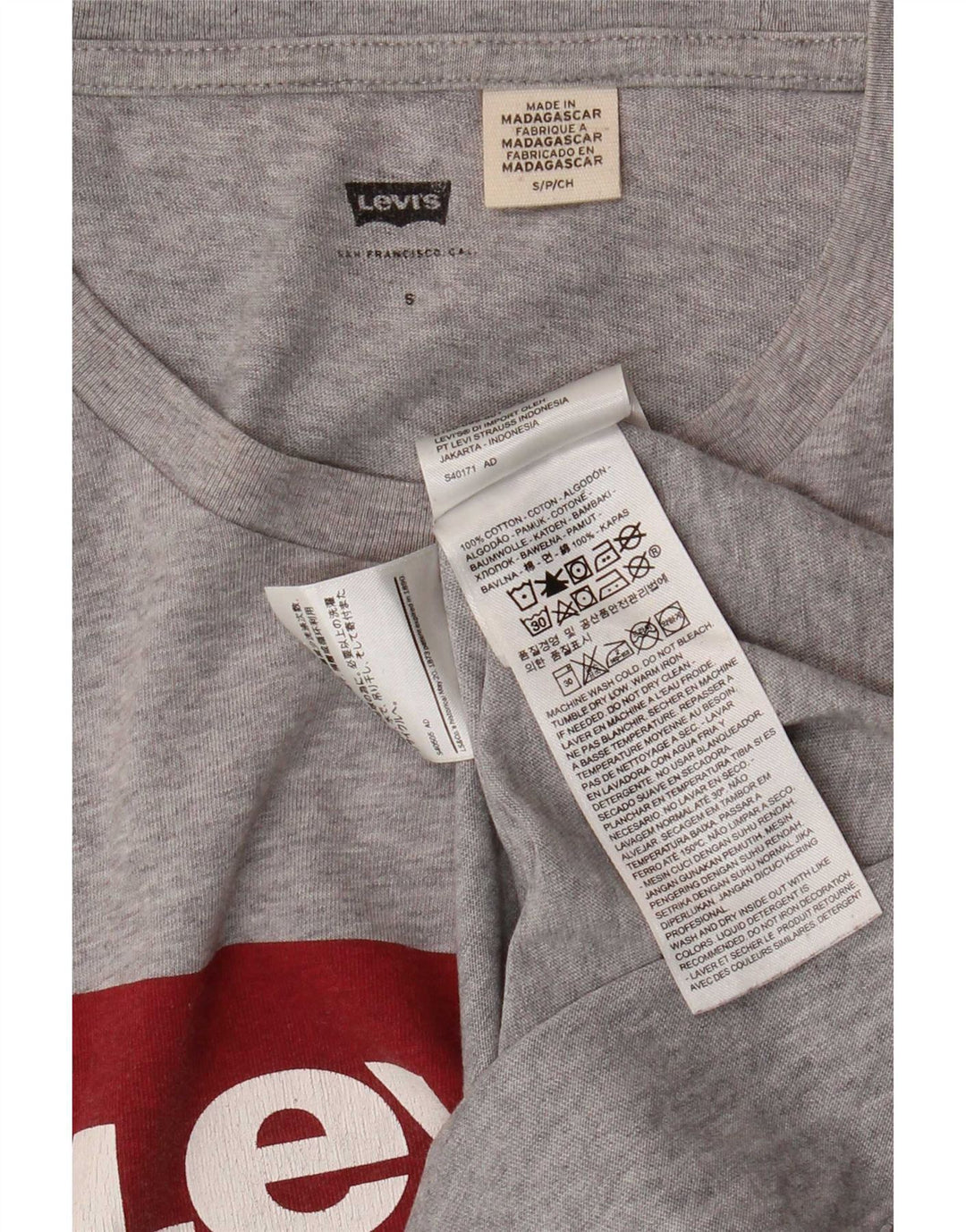 T-shirt grafic pentru bărbați Levi's Top mic, gri bumbac