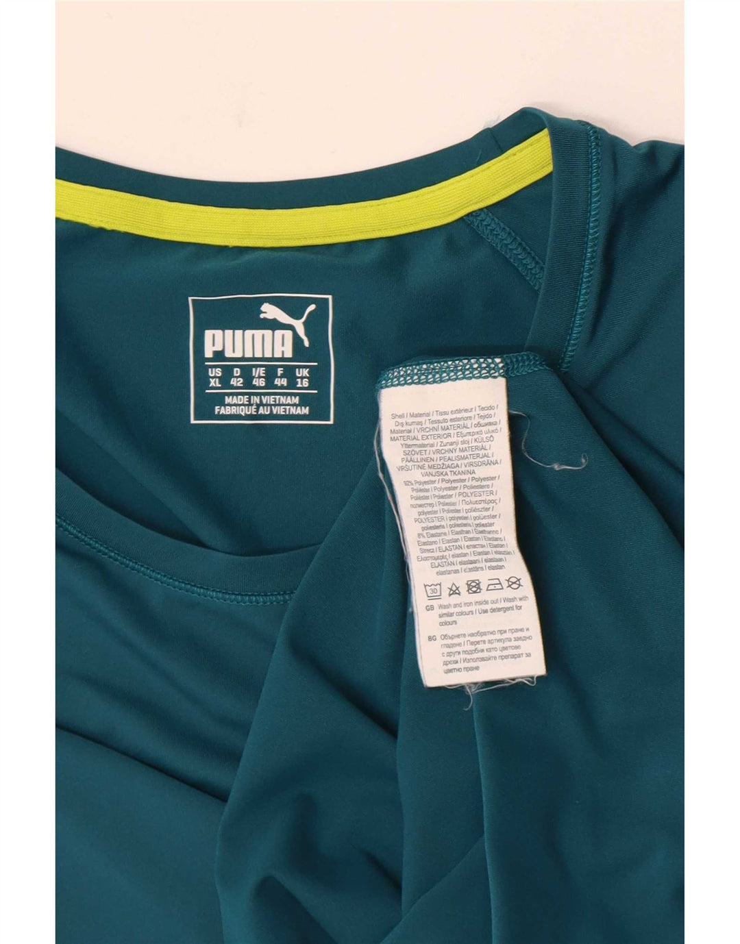 Tricou Puma Femei Top UK 16 Large Green Poliester