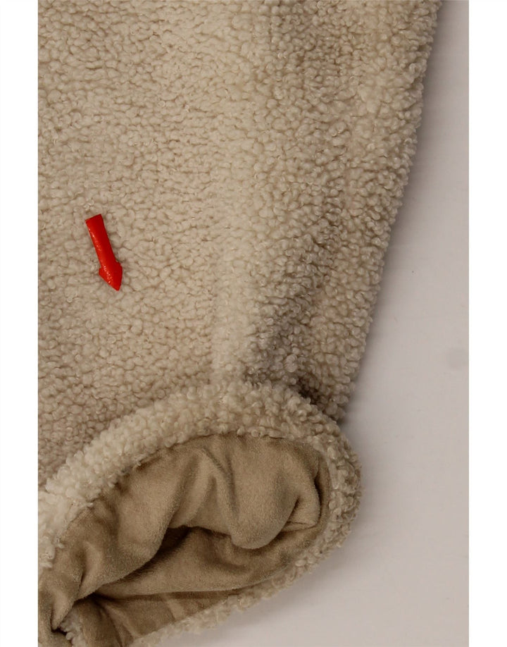 Jachetă Bomber Fleece pentru bărbați Zara UK 42 XL poliester bej
