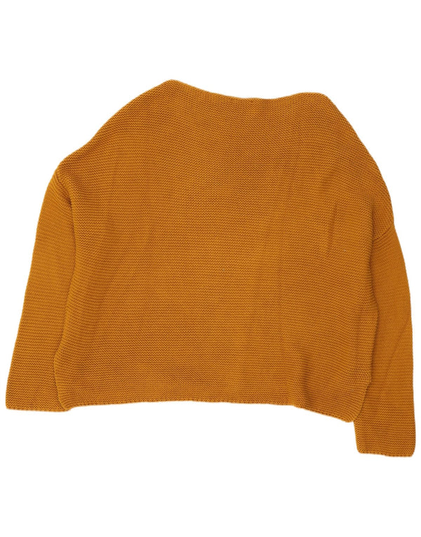 Pulover supradimensionat pentru femei Zara, cu gât de barcă, UK 14, galben mediu