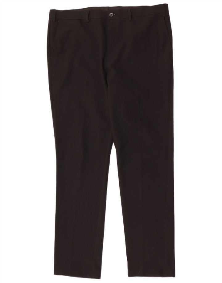 Pantaloni chino subțiri pentru bărbați Marks & Spencer L38 L33 Poliester negru