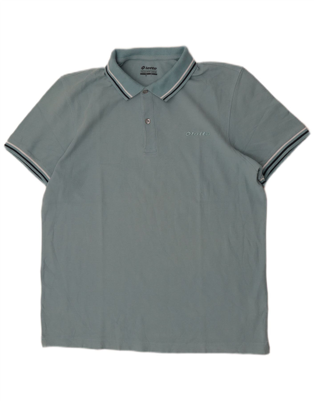 Tricou polo pentru bărbați Lotto, mare, albastru, bumbac