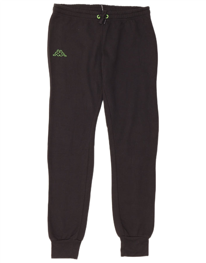 Pantaloni de trening Kappa pentru femei Joggeri mari, negru, bumbac