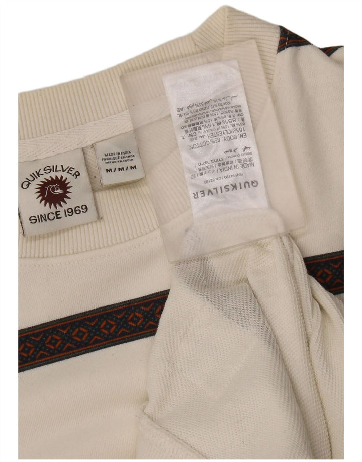 Pulover Quiksilver pentru bărbați, bumbac cu dungi albe medii