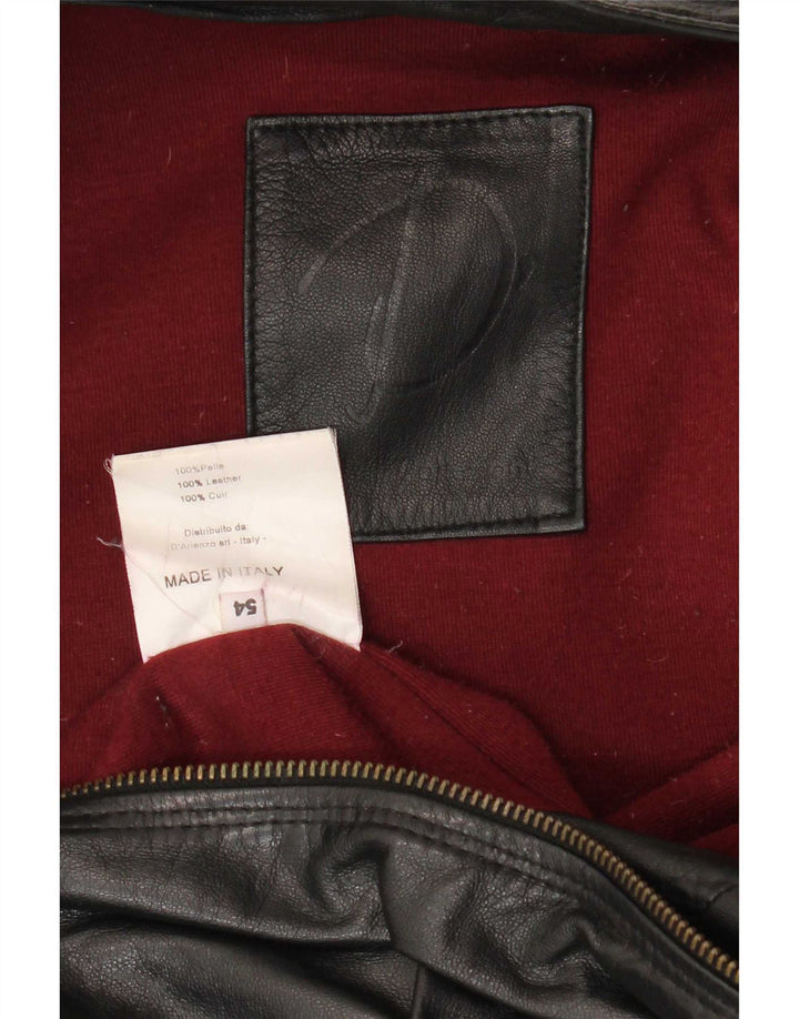 Geacă de piele vintage pentru bărbați IT 54 XL neagră