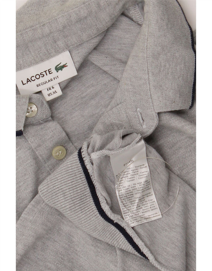 Tricou polo Lacoste pentru bărbați, cu formă regulată, mărimea 6 XL, bumbac gri