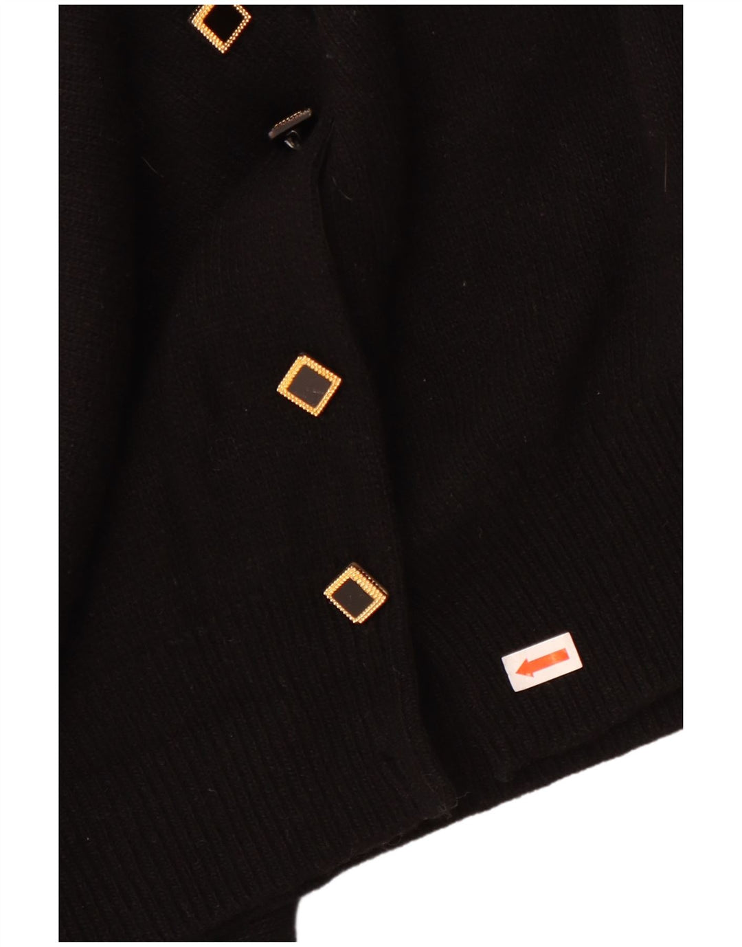 Pulover Cardigan Vintage pentru Damă UK 16 Large Negru