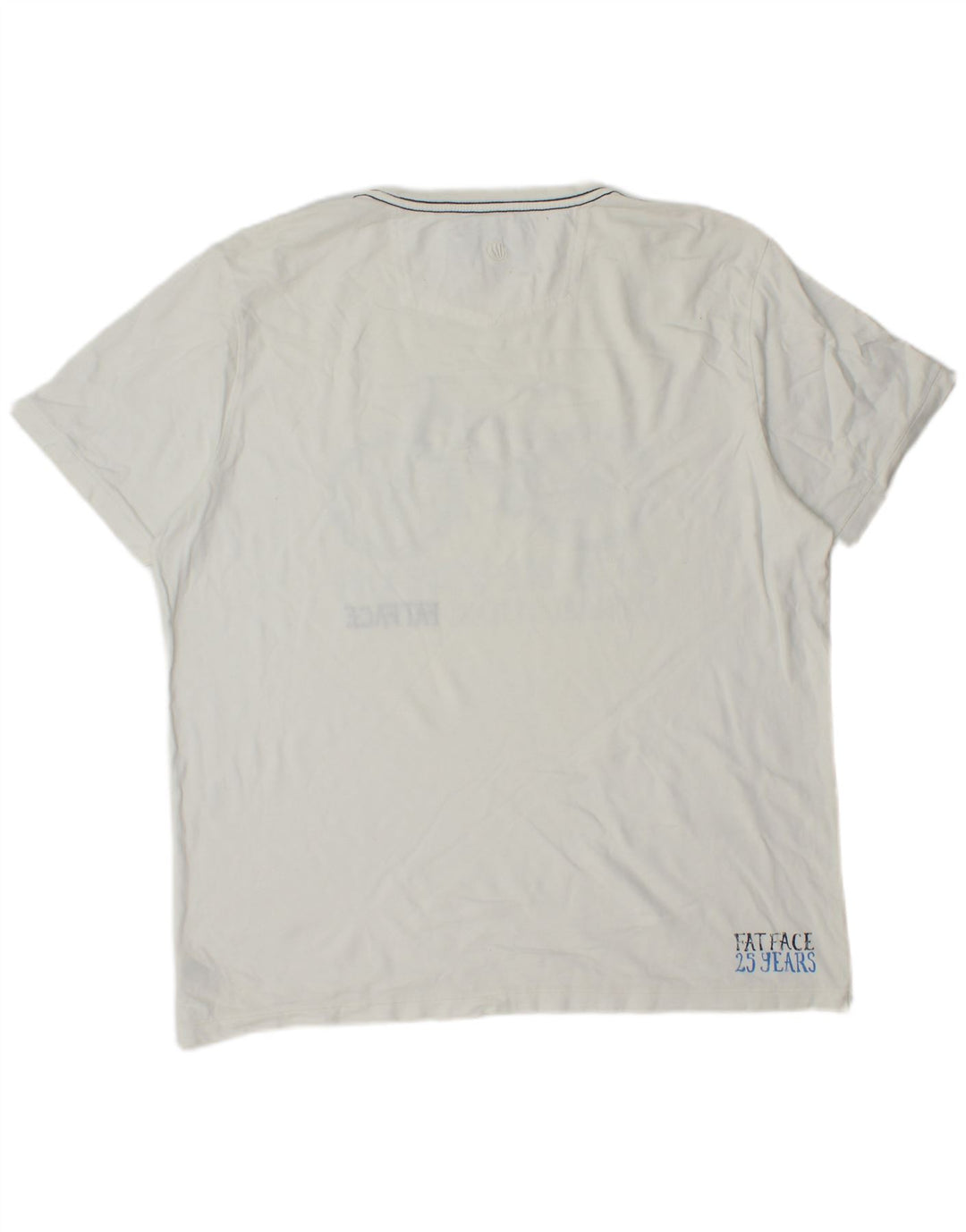 Tricou grafic pentru bărbați Fat Face Top mare din bumbac alb