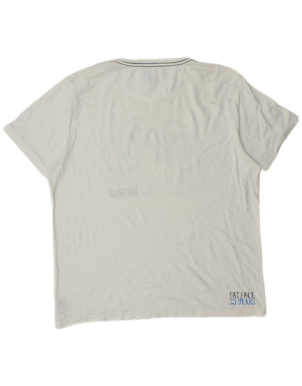 Tricou grafic pentru bărbați Fat Face Top mare din bumbac alb
