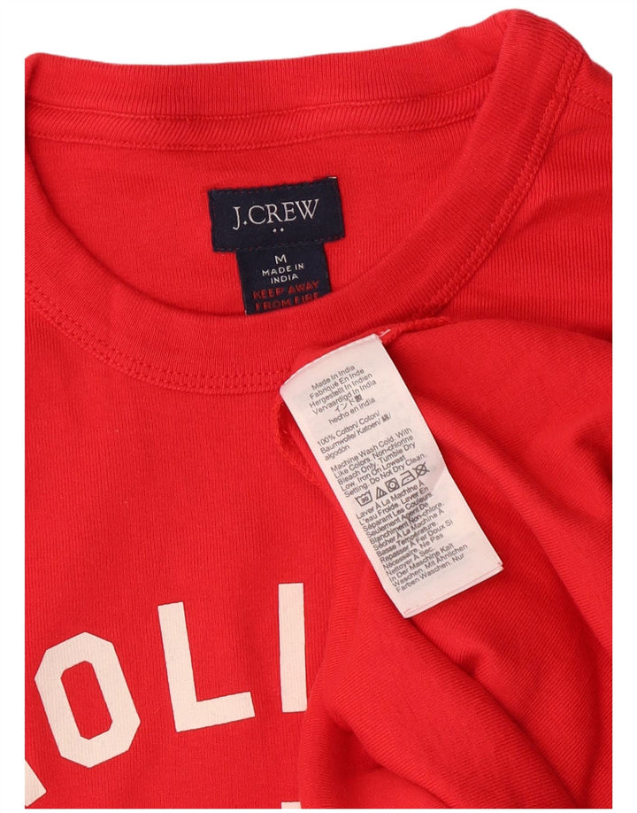 Top grafic pentru bărbați J. Crew cu mânecă lungă, bumbac roșu mediu