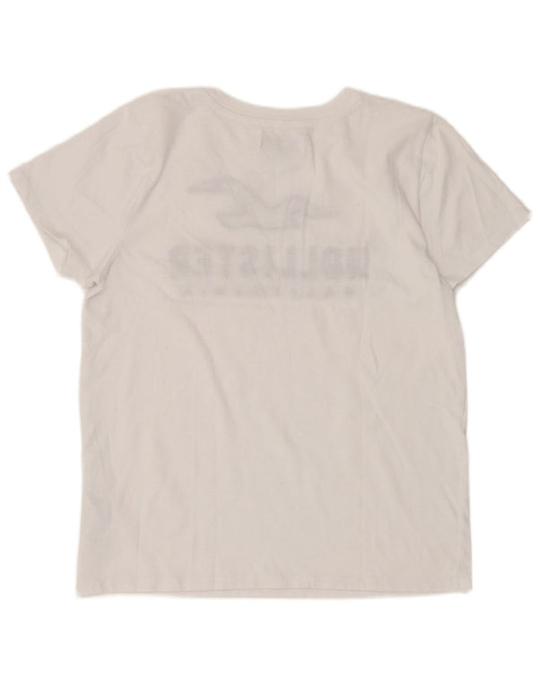 Tricou grafic Hollister pentru femei Top UK 12 Medium White Bumbac