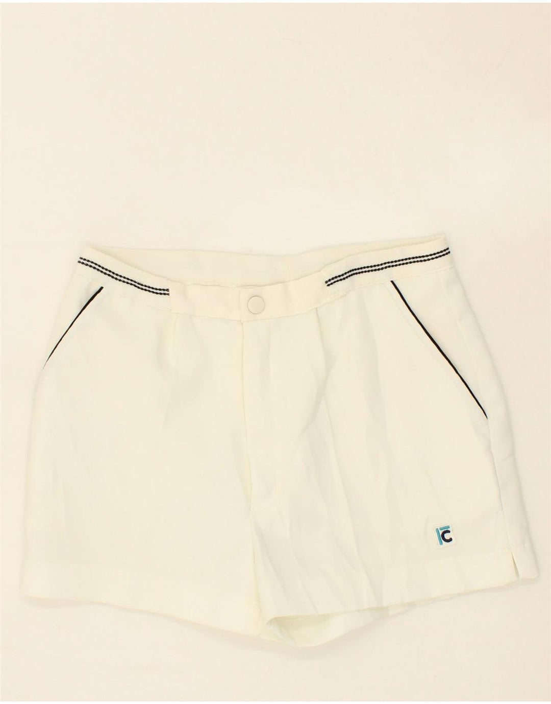 VINTAGE Girls Chino Shorts 13-14 Years White Vintage Vintage and Second-Hand Vintage from Messina Hembry 