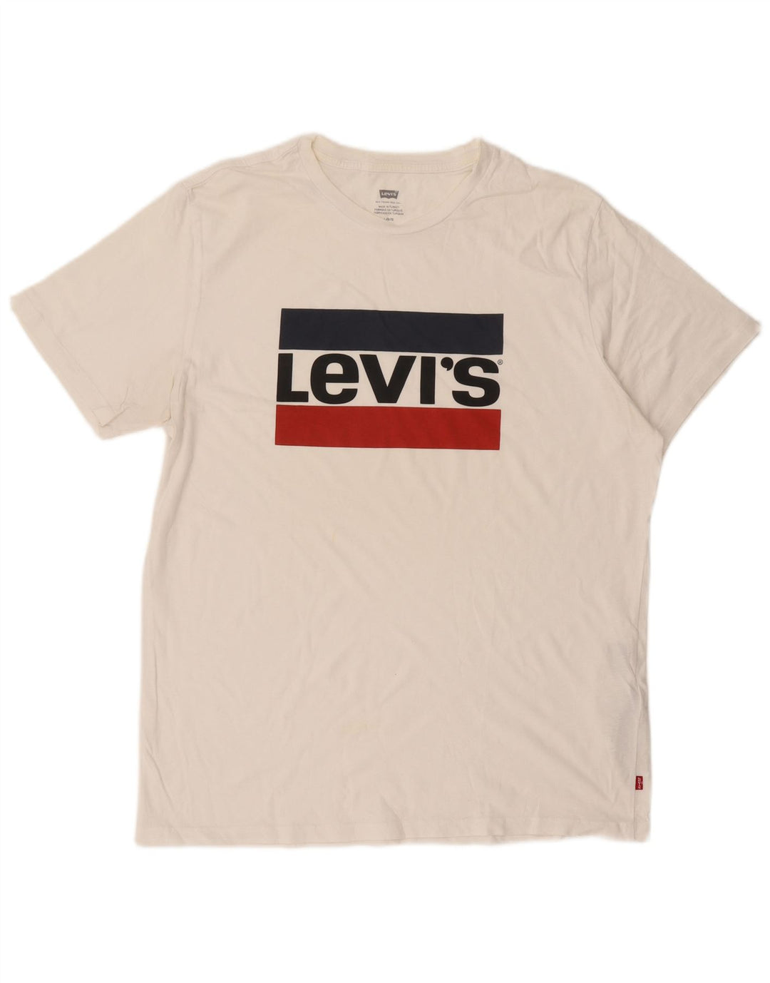Tricou grafic LEVI'S pentru bărbați Top mare din bumbac alb