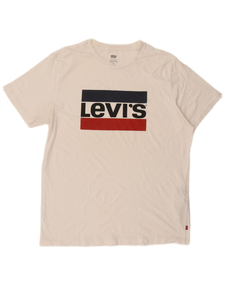 Tricou grafic LEVI'S pentru bărbați Top mare din bumbac alb