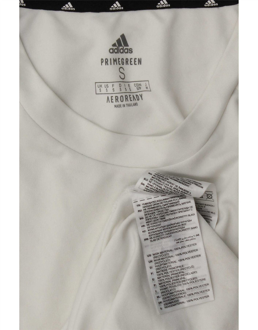 Tricou Adidas Aeroready pentru bărbați Top mic, alb, poliester color bloc