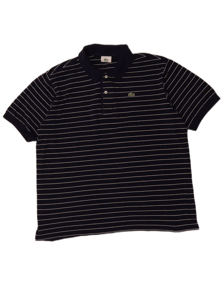 Tricou polo pentru bărbați Lacoste Mărimea 7 2XL Bleumarin cu dungi