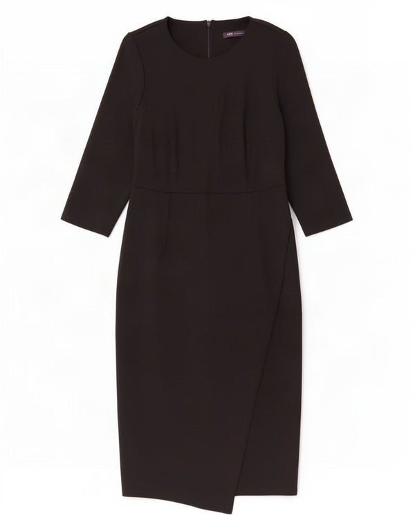 Rochie Maxi pentru femei Marks & Spencer cu mâneci 3/4 UK 12 Medium Black Viscose
