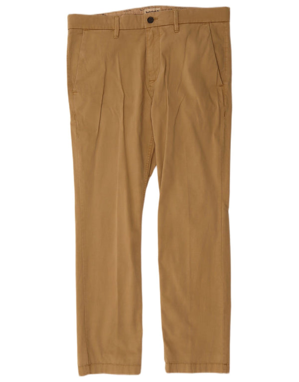 Pantaloni chino drepte pentru femei Timberland L34 L29 bumbac bej