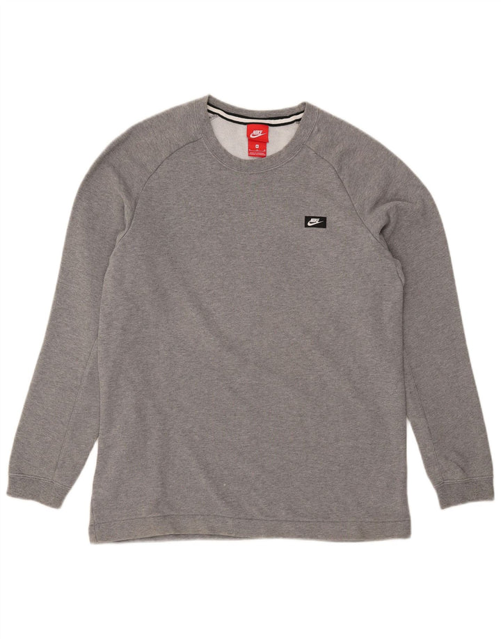 Pulover Nike pentru bărbați, bumbac cu pete, gri mediu