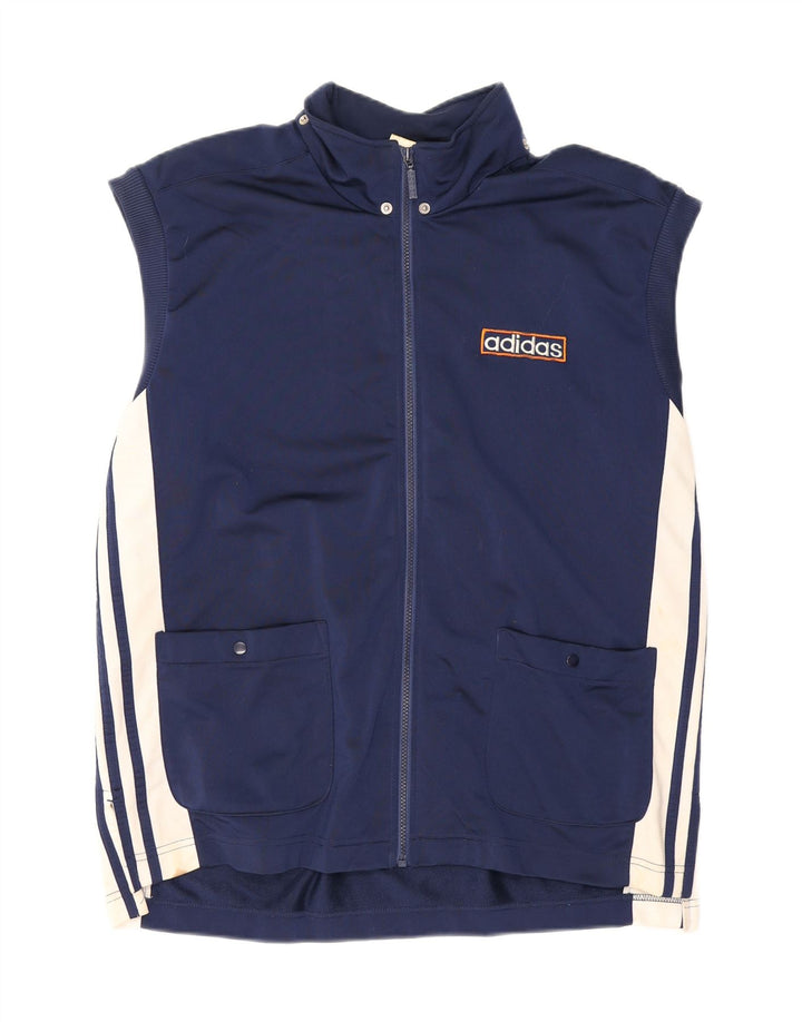 Jachetă de trening fără mâneci Adidas pentru bărbați UK 40/42 Medium Bleumarin