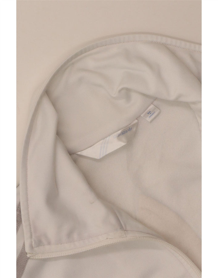 Jachetă de top pentru trening grafic Adidas pentru femei EU 38 Medium White