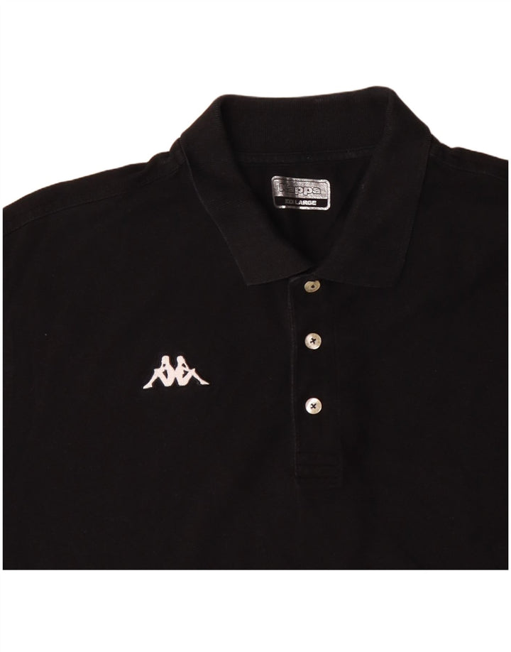 Cămașă polo pentru bărbați KAPPA 3XL bumbac negru