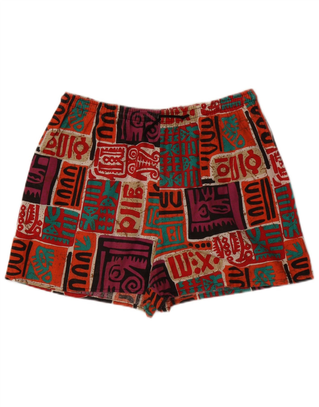 Pantaloni scurți vintage pentru bărbați XL W38 bumbac patchwork multicolor