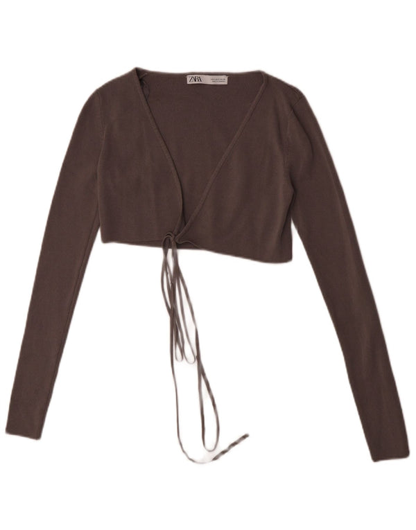Top cardigan pentru femei Zara UK 8 mic, gri, viscoză