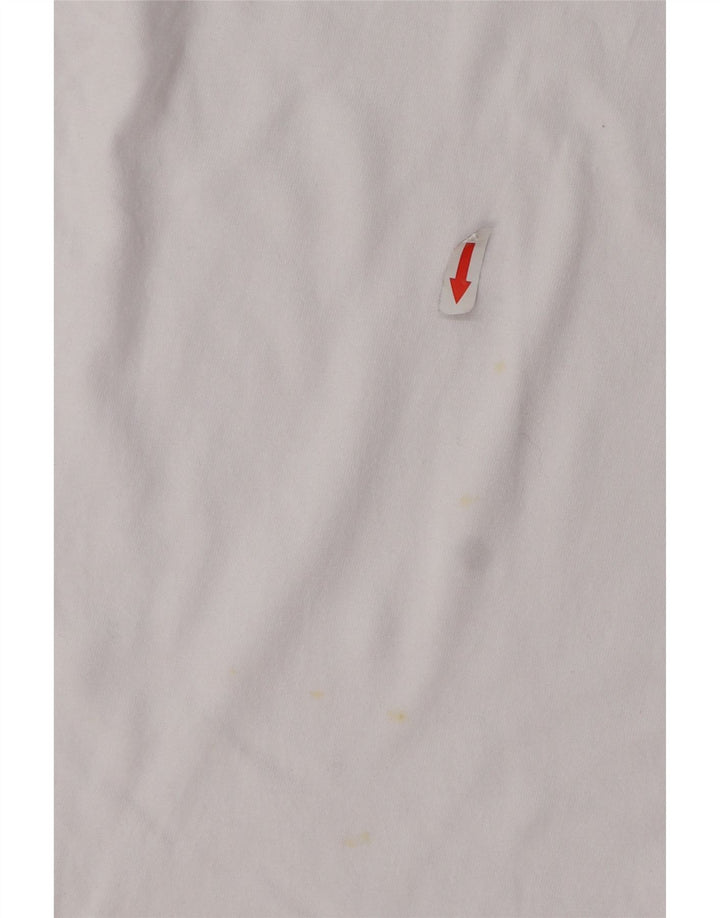 Tricou cu grafic pentru femei Ellesse, UK 14, bumbac alb mediu