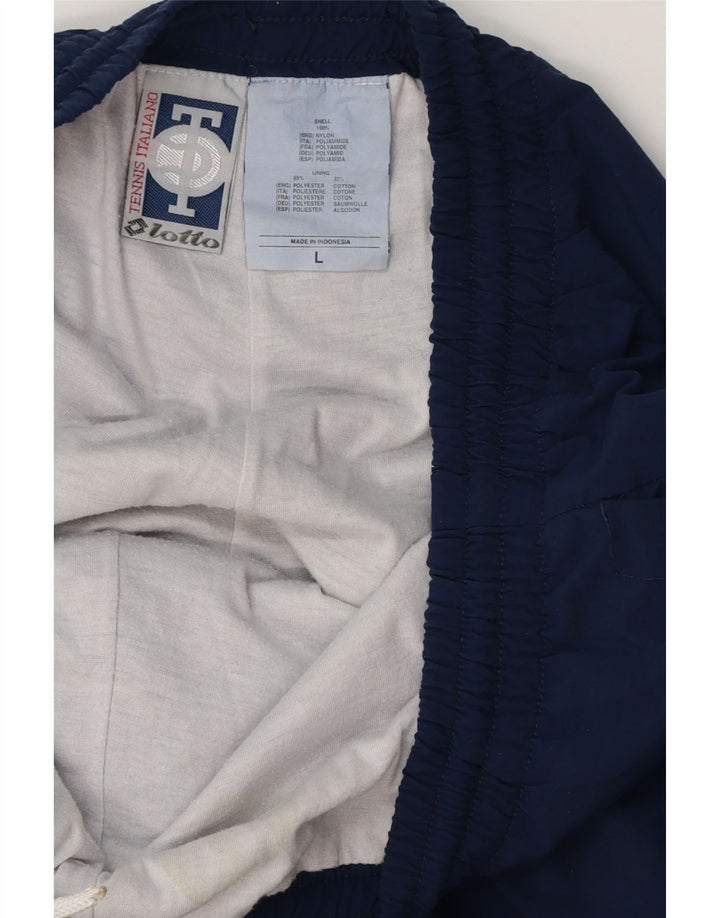 Pantaloni de trening LOTTO pentru bărbați Pantaloni de jogging mari poliester bleumarin
