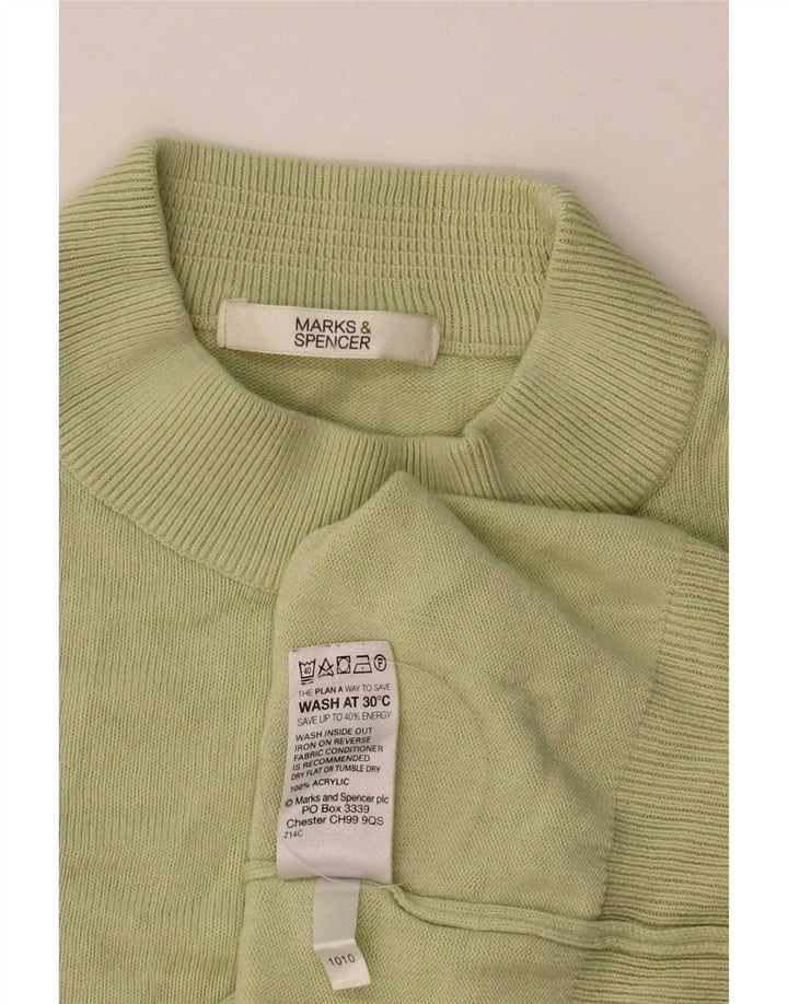 Pulover cu gât țestoasă pentru femei Marks & Spencer, UK 12, verde mediu