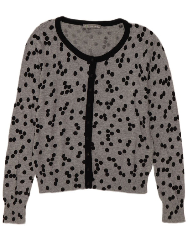 Pulover cardigan pentru femei Marks & Spencer UK 10 mici, gri cu buline