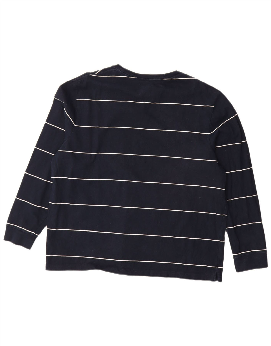 MARKS & SPENCER Top pentru bărbați cu mânecă lungă 2XL, bumbac cu dungi bleumarin