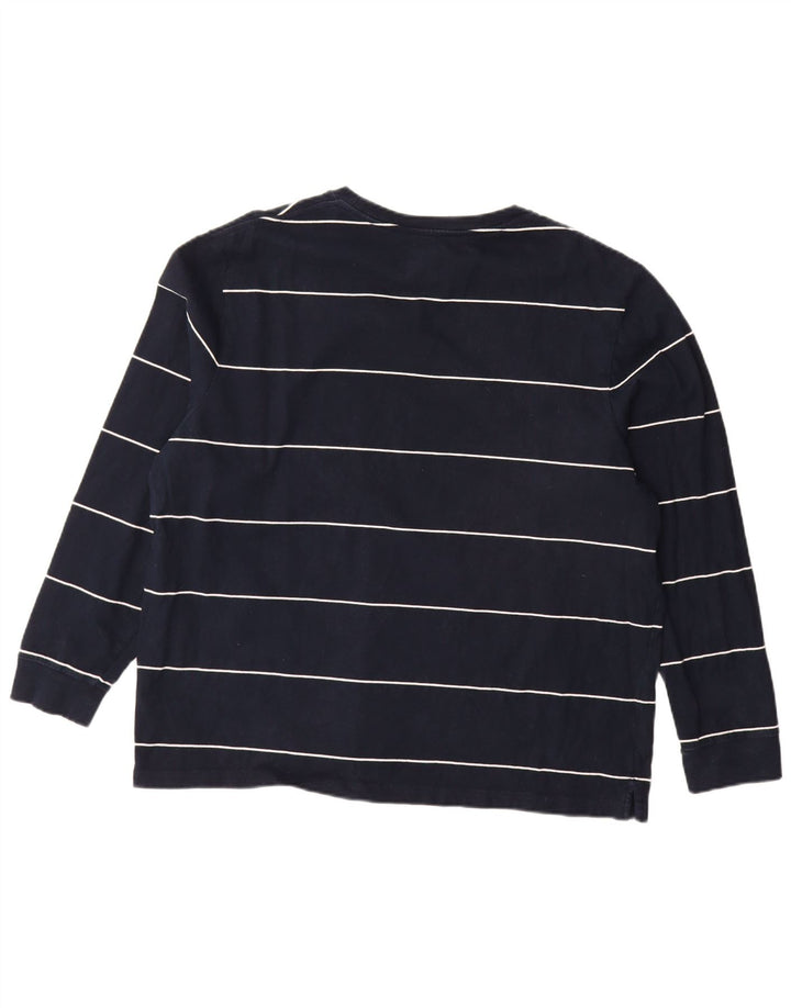 MARKS & SPENCER Top pentru bărbați cu mânecă lungă 2XL, bumbac cu dungi bleumarin