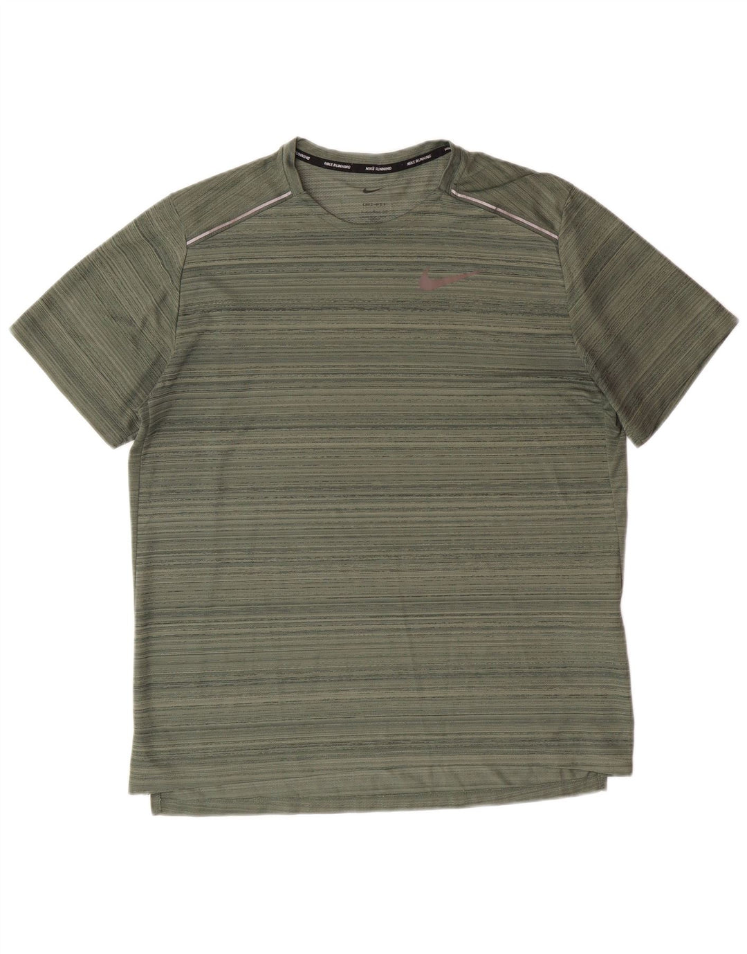 Tricou Nike Dri Fit pentru bărbați, poliester cu dungi verzi mari