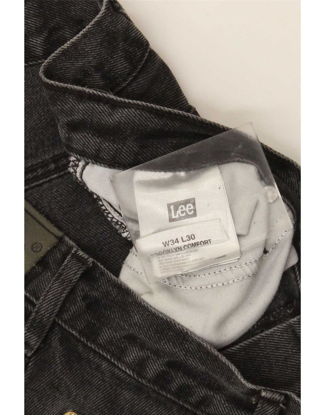 Blugi Lee Brooklyn Straight pentru bărbați W34 L30 bumbac gri