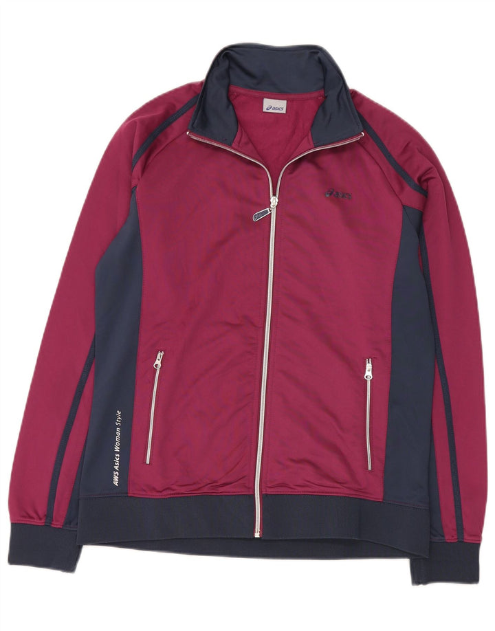 Jachetă de trening pentru femei Asics UK 18 XL Bordeaux Poliester color bloc