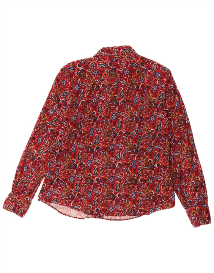 LAWRENCE GREY Cămașă din velur pentru femei EU 40 Bumbac Paisley Roșu Mediu