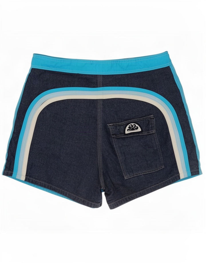 Sundek Pantaloni scurți de înot pentru bărbați Mici, albastru, nailon color bloc