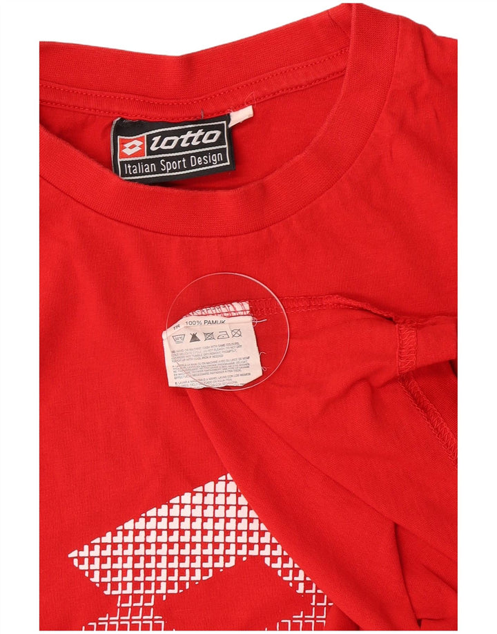 Tricou grafic pentru bărbați Lotto Top mic bumbac roșu