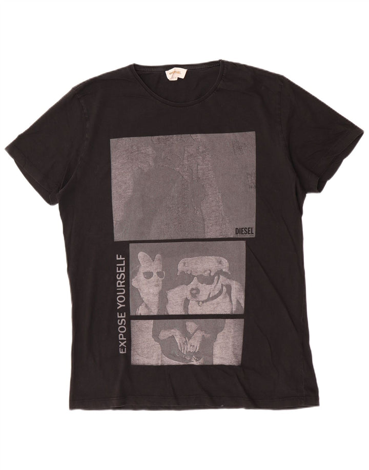 Tricou grafic pentru bărbați Diesel Top XL Negru