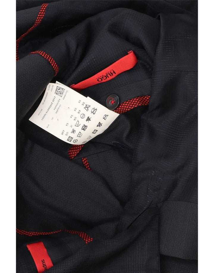 Jachetă blazer pentru bărbați Hugo Boss, cu 2 nasturi, UK 54 2XL Lână bleumarin
