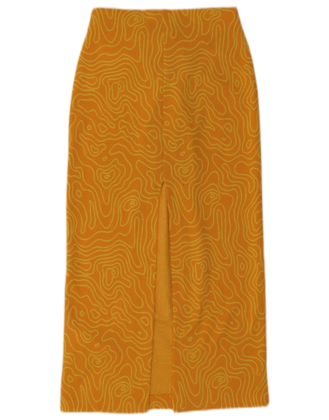 Fusta Midi Zara Femei XS W26 Galben Poliester Geometric