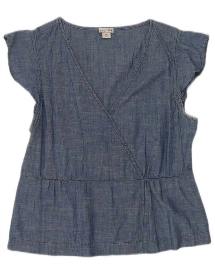 Bluză pentru femei J. CREW UK 14, mare, albastru, bumbac