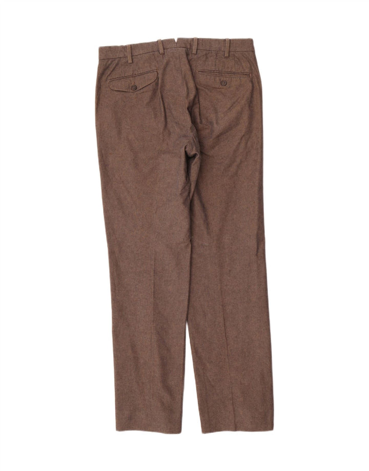 Massimo Dutti Pantaloni de costum pentru bărbați EU 40 Medium W31 L31 Brown Herringbone